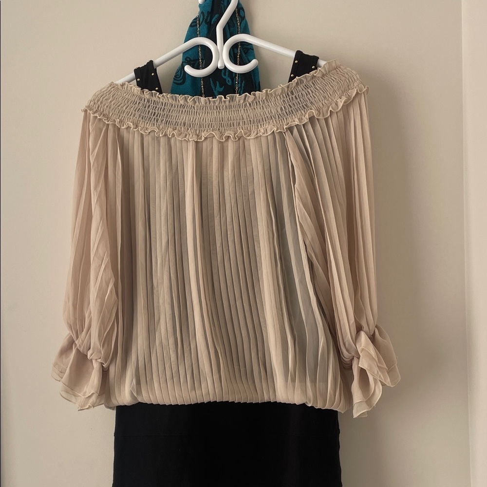 Stockholm Cream Off-Shoulder Women's Dress